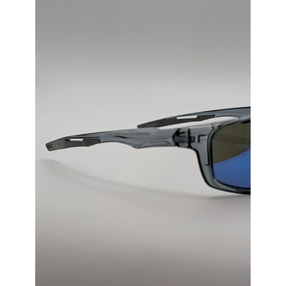 Foster Grant AIM M21 Polarized Sunglasses Grey Blue Mirror Sport Wrap Men Women